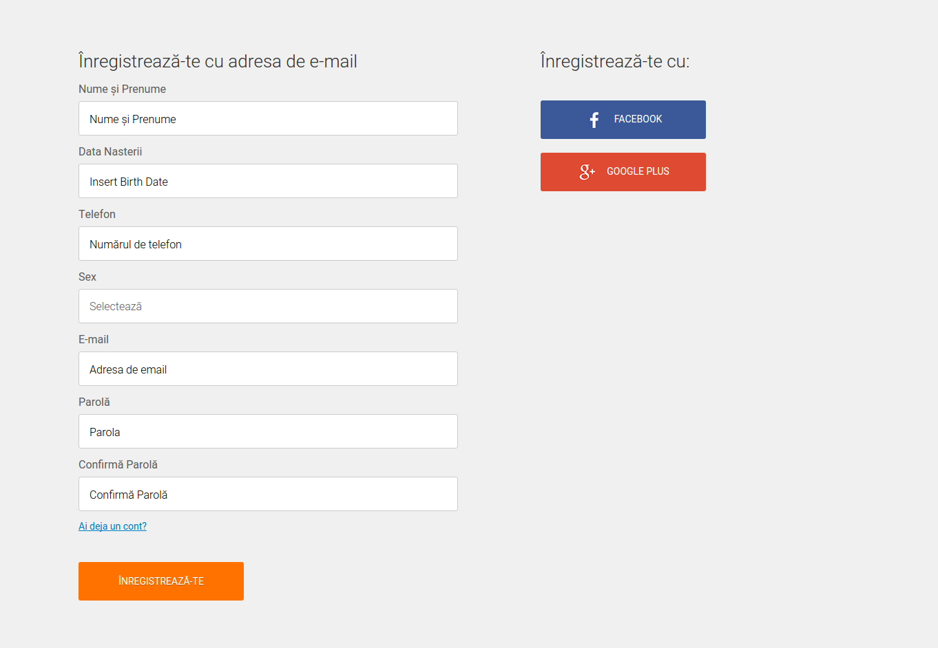 Înregistrează-te și Autentifică-te în joc